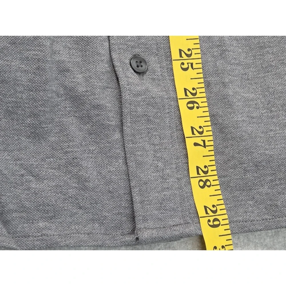 Banana Republic Mens XL Long Sleeve Knit Collared‎ Shirt Gray Preppy Y2K Career